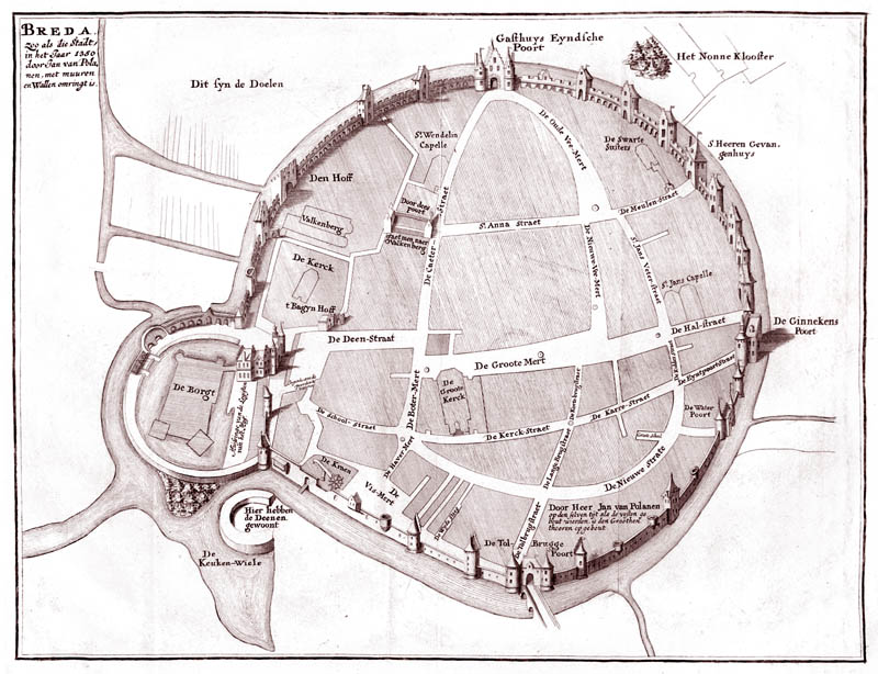 Wallenkaart Breda 1743 Immink